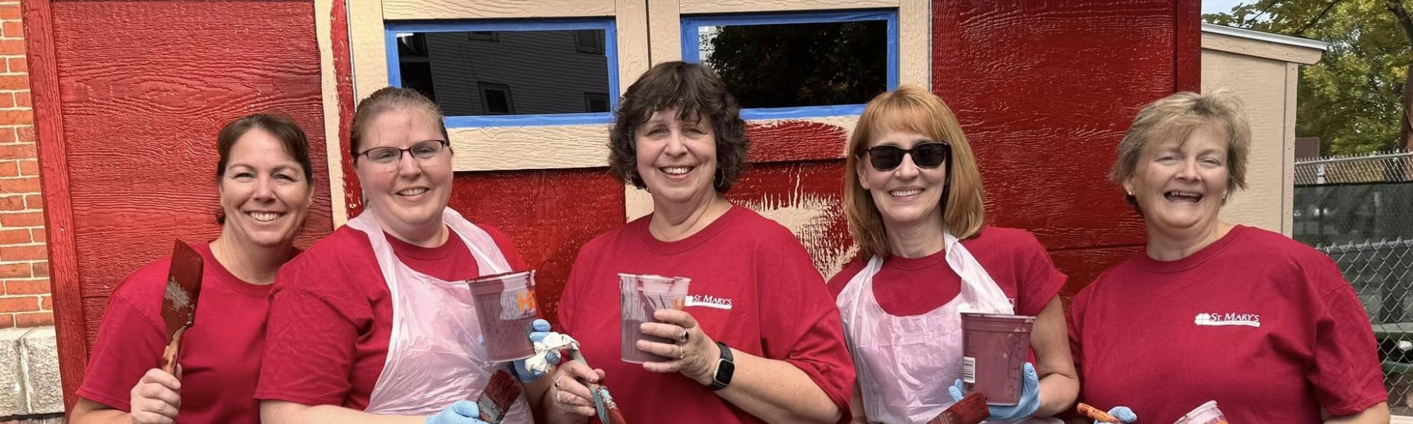Day of caring volunteers